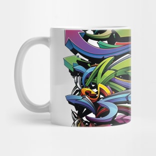 Colorful Graffiti Arrows Pattern Street Art Mug